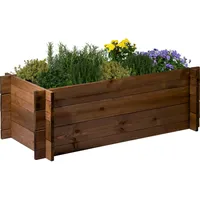 Dobar Hochbeet 117 x 58,5 x 38,5 cm Dunkelbraun