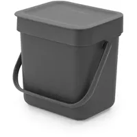 Brabantia Proregal Mülleimer, Grau, Kunststoff Dunkelgrau