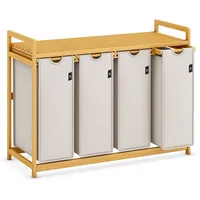 ADEL DREAM AdelDream Premium Wäschekorb 200L – 4 Fächer,