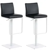 CLP 2er Set Barhocker Panama Kunstleder schwarz/weiß