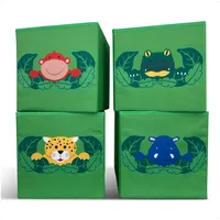 Wiesen.design Spielzeugkiste DSCHUNGEL 27L (4 Stück) Spielzeug Aufbewahrung, Spielzeugtruhe,