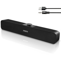 HEANTTV Computer Lautsprecher 2.0 Bar PC Soundbar Hi-Fi Stereo