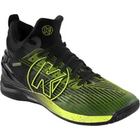 Kempa Attack Mid Sport-Schuhe, schwarz/Fluo gelb, 47 EU