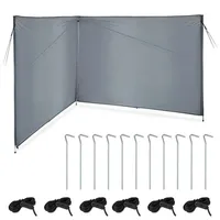 Relaxdays Sicht- und Windschutz 4 m grau