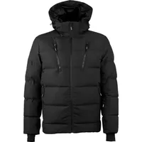 Guggen Mountain Herren Warme Gefütterte Daunen Winterjacke Steppjacke Schwarz,