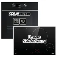 Küppersbusch Herdset Küppersbusch Backofen Teilauszug ÖkoClean + Midea Flex-Induktionskochfeld