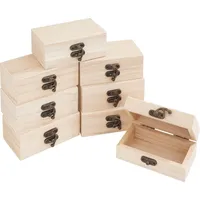 VBS Holzkästchen, 8 Stück, Rohholz, 10 x 3,8 x