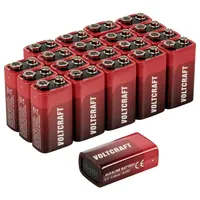 VOLTCRAFT VC-16107985 9 V Block-Batterie Alkali-Mangan 550 mAh 9