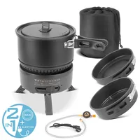 STAHLWERK Campingkocher 2 in1 Elektrokocher Gaskocher Outdoor Camping Koch