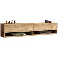 [en.casa] Fernsehtisch Laitila 140x31,5x29,5cm Eiche rustikal