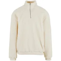 URBAN CLASSICS Oversized Teddy Halbzippullover White Sand 5XL
