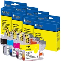 IColor Tinten-Set für Brother-Drucker, ersetzt LC421 BK/C/M/Y