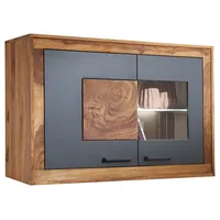 Massivmoebel24 Hängevitrine Sheesham 100x40x69 gebeizt turin 08