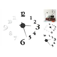 VidaXL 3D-Wanduhr 100,0 cm Modernes Design schwarz/weiß