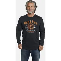 Jan Vanderstorm Langarmshirt STAAF in schwarz | Gr.: 52/54