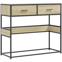 VidaXL Konsolentisch Sonoma-Eiche 90x35x80 cm Holzwerkstoff