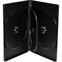 MediaRange DVD-Leerhülle für 4 Discs, 14mm, schwarz, 50 Stück,