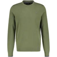 Lerros Strickpullover mit Label-Stitching, Gruen, XL