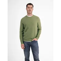 Lerros Leichter Strickpullover mit schmaler Rippstruktur - Sage Green