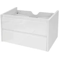 MCW Waschbeckenunterschrank MCW-B19, Waschtischunterschrank Waschtisch Badezimmer, hochglanz Soft-Close 50x80cm