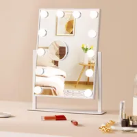 Vevor Hollywood Schminkspiegel mit Beleuchtung, Kosmetikspiegel 410x300mm dimmbar
