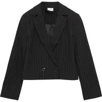 S.Oliver - Verkürzter Blazer mit Glitzer-Nadelstreifen, Black, 152