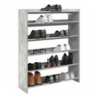 VidaXL Schuhregal Betongrau 80x25x100 cm Holzwerkstoff