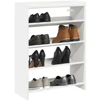 VidaXL Schuhregal Weiß 60x25x81 cm Holzwerkstoff