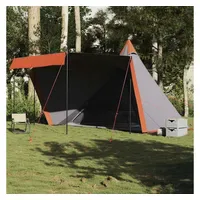 VidaXL Tipi-Familienzelt 8 Personen Grau/Orange