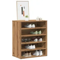 VidaXL Schuhregal Artisan-Eiche 60x35x70 cm Holzwerkstoff