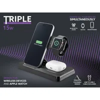 Cellular Line Cellularline Faltbarer Wireless Charger TRIPLE 15W schwarz