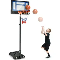 Costway Basketballständer 90/158-210 cm höhenverstellbar, Basketballkorb wetterbeständig mit Ständer
