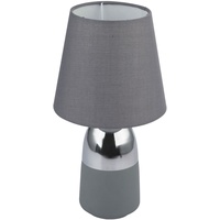 GLOBO Chrom Tisch Lampe Wohn Zimmer Beleuchtung Textil Touch