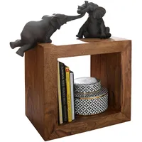 FineBuy Massivholz Sheesham Standregal Bücherregal Regal 44x44x33cm Cube