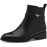 TAMARIS Stiefelette, Blockabsatz, Businessschuh, Ankleboots mit T-Logoverszierung Tamaris schwarz