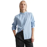 Marc O'Polo Langarmbluse aus Bio-Baumwolle mit Stehkragen, Blau (Fresh