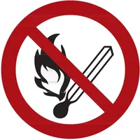 Industrial Quality Supplies Verbotszeichen Feuer, offenes Licht und Rauchen