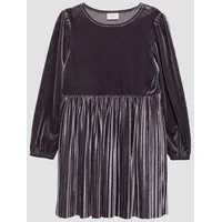 S.Oliver Samtkleid mit plissiertem Rock - 128