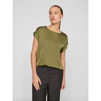 VILA Kurzarmshirt "VIELLETTE S/S SATIN TOP - NOOS", Damen,