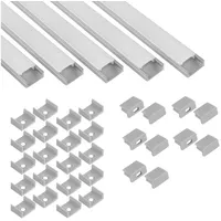 Tktrading24 5x A15 LED Profil 2m - Silber +