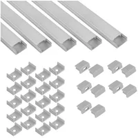 Tktrading24 5x A15 LED Profil 2m - Silber +