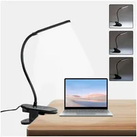 Lqwell LQWELL® Klemmlampe Leselampe Bett, Dimmbare Klemmleuchte, 3 Helligkeitsstufen