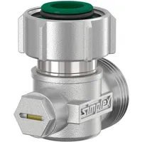 Flamco Simplex Heizkörper Einzel Kugelhahn Exclusiv Eck, Einzel-Kugelhahn E2/AG