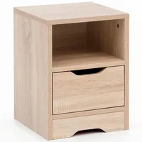 KADIMA DESIGN Nachtkonsole ILM: 31x43x31 cm, geräumige Schublade, Regalfach,