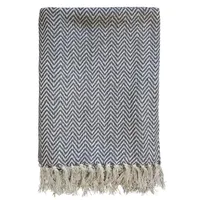 Chic Antique Plaid Überwurfdecke Aix, 150x130 cm vintage grau