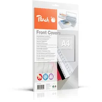 Peach PB100-15 Klarsicht Deckblätter transparent, 0.18 mm, A4, 25