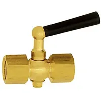 Riegler Manometer-Absperrhahn, Muffe - Muffe, aus Messing blank, G