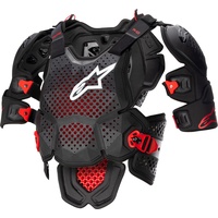 Alpinestars A-10 V2 Brustprotektor Level-2 - Dunkelgrau/Schwarz/Rot / M/L
