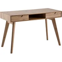 KADIMA DESIGN Schreibtisch 2 Schubladen Eichen-Beinen Moderner Laptoptisch Staufach