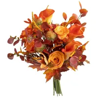 Atmosphera Créateur d'intérieur Blumenstrauß in orange H55cm